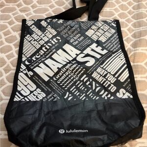 lululemon athletica Black and Gray Graphic Tote